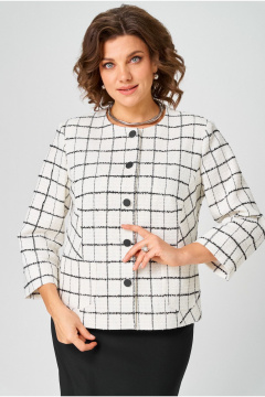 Жакет БелЭльСтиль 861-2_59_22 бело-черный - фото 1