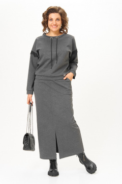 Джемпер, юбка Michel chic 1444 графитовый - фото 2