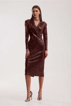 Платье N.O.W. 1504-1 шоколад - фото 3