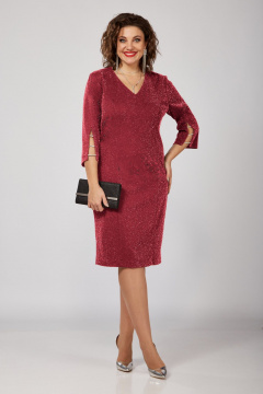 Платье Орхидея 1370-3 красный - фото 1