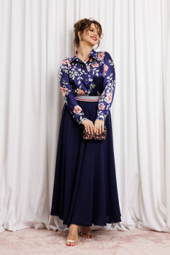 Блуза, юбка Anastasia 1313 темно-синий - фото 3