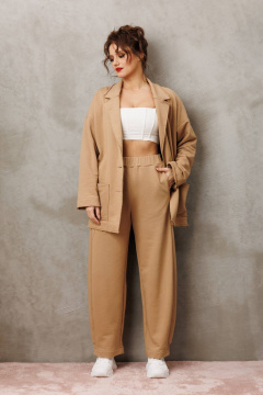 Брюки, жакет Anastasia 1299 песочный - фото 1