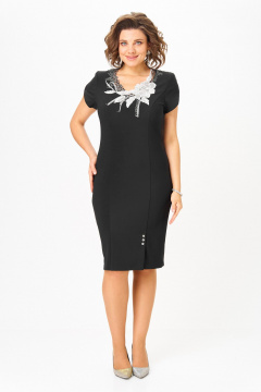 Платье Solomeya Lux 973Б черный-белый - фото 1