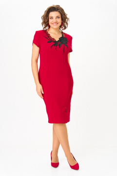 Платье Solomeya Lux 973В алый-черный - фото 5