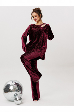 Блуза, брюки Liona Style 966 винный - фото 4