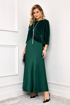 Накидка, платье AGATTI 5995 изумруд - фото 2