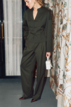 Брюки THE VERY 2438/1 оливковый - фото 5