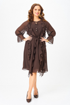Платье БагираАнТа 1091 шоколад - фото 3
