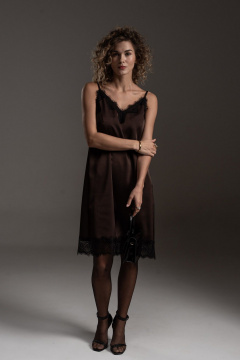 Платье SILVERSPICE S-5539 шоколад - фото 4