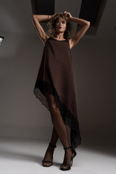 Платье SILVERSPICE S-5540 шоколад - фото 4