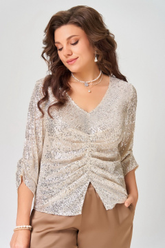 Блуза Fita 20751 золотисто-бежевый - фото 2