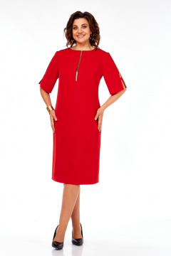 Платье Ольга Стиль С-984 красный - фото 3