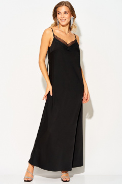 Джемпер, платье Laikony L-504 пудра+черный - фото 3