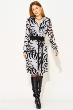 Платье Laikony L-053 бело-черный - фото 3