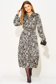 Платье Laikony L-943 черно-белый - фото 4