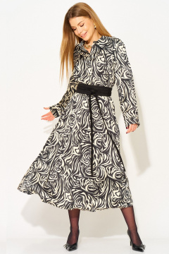 Платье Laikony L-943 черно-белый - фото 2