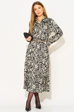 Платье Laikony L-943 черно-белый - фото 1