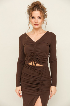 Облегающий топ и юбка из бифлекса с регулируемым кулисом PUR PUR 11-254/2 - фото 3