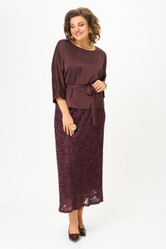 Блуза, юбка Koketka i K 1334 бордовый - фото 5