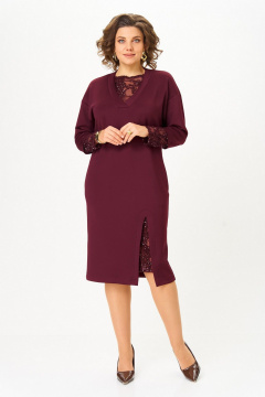 Платье Koketka i K 1337-1 бордовый - фото 1