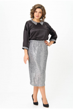 Юбка Andina city 1023-25 серый - фото 2