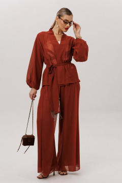 Блуза, брюки Anastasia м-1063.1 табачный - фото 5