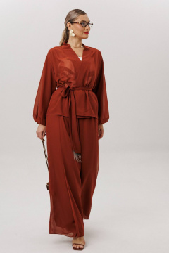 Блуза, брюки Anastasia м-1063.1 табачный - фото 4