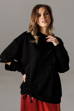 Блуза, юбка Ларс Стиль 1187 черный-красный - фото 5