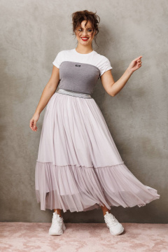 Юбка Anastasia м-1296 французский серый - фото 2