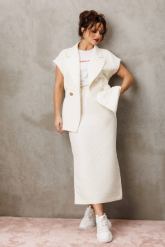 Жилет, юбка Anastasia м-1305 молочный - фото 2