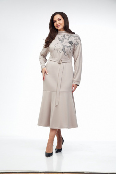 Платье Takka Plus 25-255/1 бежевый - фото 2