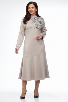 Платье Takka Plus 25-255/1 бежевый - фото 1
