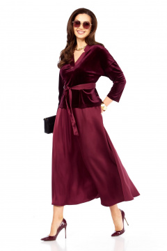 Блуза, юбка Taita plus 2533 бургунди - фото 5