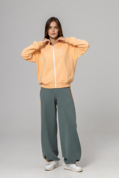 Бомбер, брюки Twok 925709 персик/шалфей - фото 5