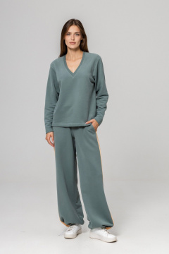 Брюки, джемпер Twok 925714 шалфей - фото 2