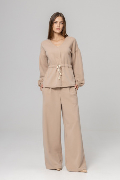 Брюки, джемпер Twok 925722 бежевый - фото 1
