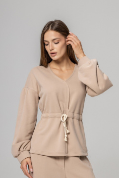 Брюки, джемпер Twok 925722 бежевый - фото 2