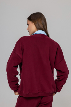 Кардиган Twok 952729 бургунди - фото 3