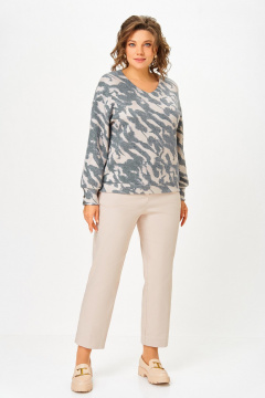 Джемпер Swallow 800.9 серо-бежевый - фото 4