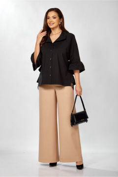 Блуза, брюки ZigzagStyle 625 черный+бежевый - фото 2