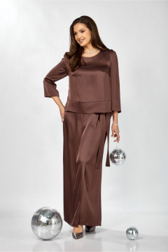 Блуза, брюки ZigzagStyle 626 молочный шоколад - фото 2