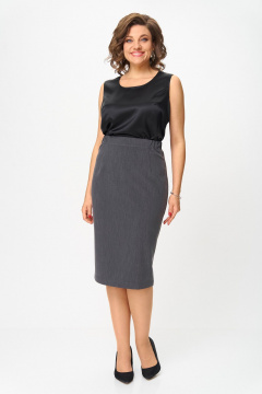 Жакет, юбка ANASTASIA MAK 1302 серый - фото 5