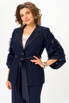 Брюки, жакет ANASTASIA MAK 1307 синий - фото 5