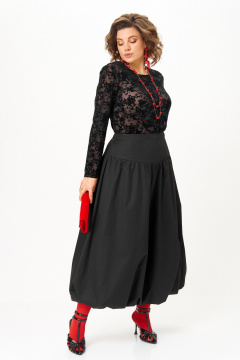 Топ, юбка Aira Style 24136 черный - фото 4