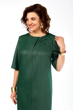 Платье Ольга Стиль С-980 зеленый - фото 3