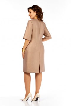 Платье Ольга Стиль С-980 бежево-золотой - фото 3