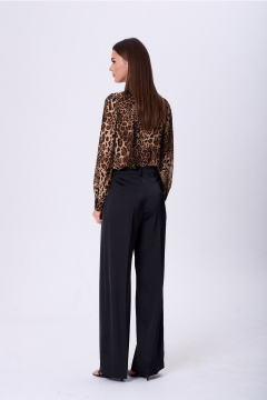 Блуза прямого силуэта с воротником-шаль и завязками Lady Line 1577 - фото 3