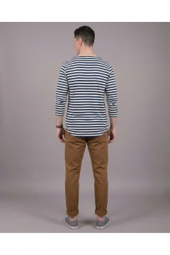 Джемпер трикотажный на каждый день бело-синий 8 Марта 16368-4С5009Д40-170,176 полоска - фото 2