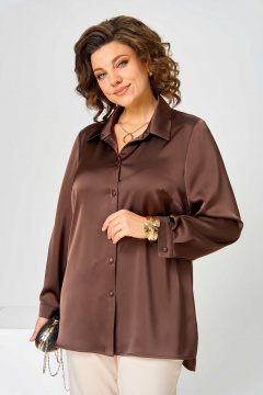 Блуза Асолия 4101 коричневый - фото 3