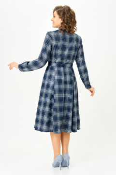 Платье DaLi 5520.1 синяя клетка - фото 2